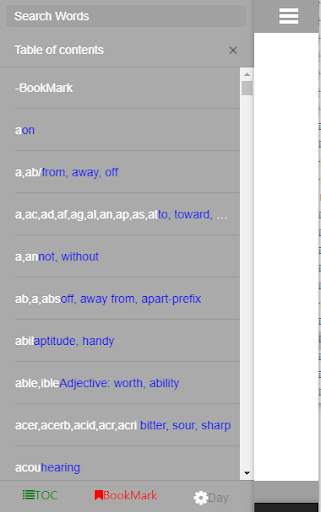 English etymology wordlist screenshot 3