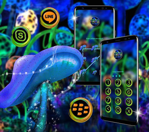 Neon Mushroom Launcher Theme screenshot 2