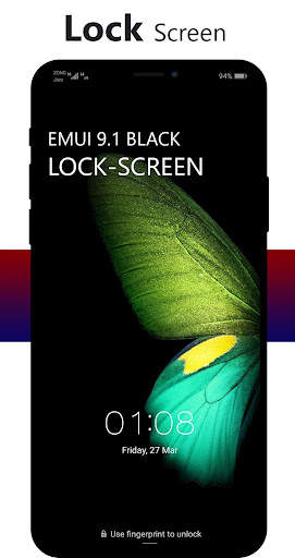 Black Emui 9.1 Theme for Huawei screenshot 2