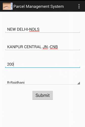 Railways Parcel Application screenshot 3
