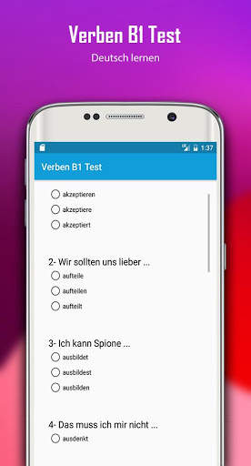 Verben B1 Test screenshot 2