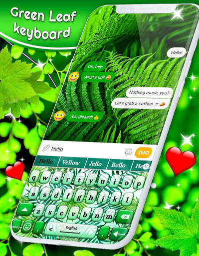 Leaves Keyboard 🍃 Green Leaf Keyboard Theme स्क्रीनशॉट 5