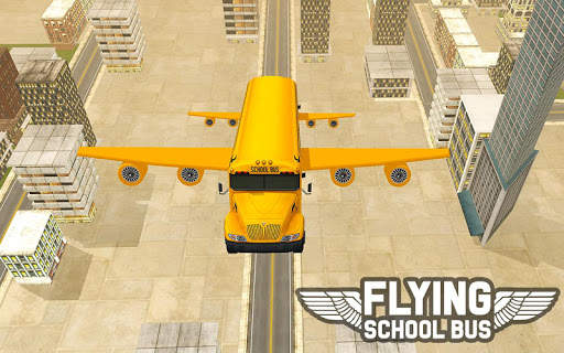 Flying School Bus Sim 2017 screenshot 16