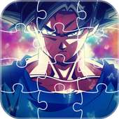 Anime Jigsaw Puzzles Games: DBS Saiyan Goku Puzzle logo
