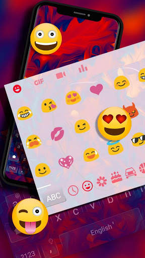 🍁SMS Colorful Painted Leaf Keyboard Theme screenshot 3