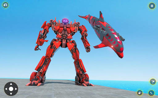 Police Shark Robot Car Transform Simulator screenshot 7
