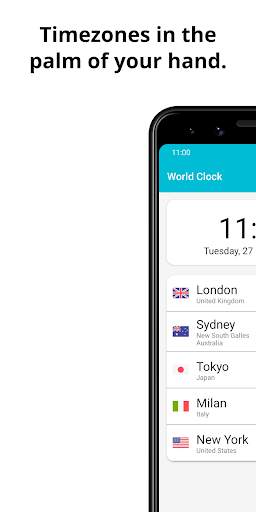 World Clock - Timezones Widget screenshot 1