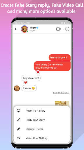Fauxy Insta - Fake Insta Chat Post Story Prank screenshot 2