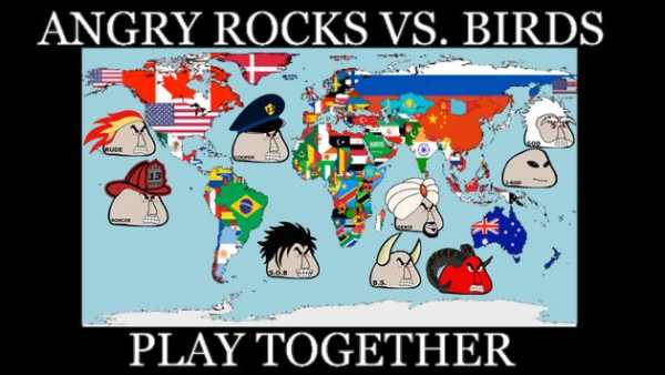 Angry Rocks vs. Birds स्क्रीनशॉट 1