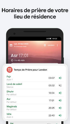 Muslim: Heure de priere, Qibla screenshot 1