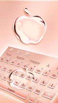 Crystal Apple Keyboard Theme - Rose Color Beauty screenshot 1