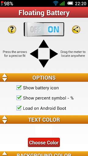 Floating Battery Percentage % screenshot 2