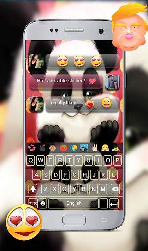 teddy panda GO keyboard theme screenshot 4