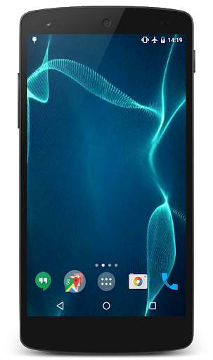 3D Blue Waves Live Wallpaper screenshot 3