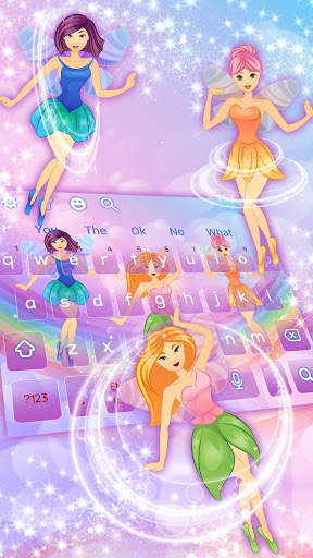 Cute Princess Fairy Keyboard Theme screenshot 1