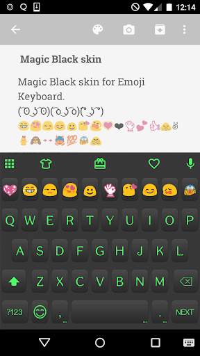 Magic Black Emoji Keyboard screenshot 1