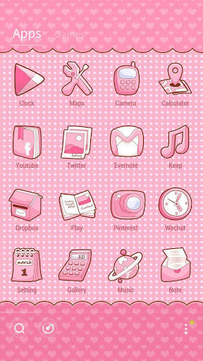 Pinky Bow GO Launcher Theme screenshot 4
