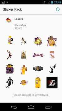 Angeles Lakers Stickers for Whatsapp screenshot 1