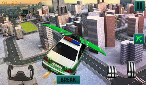 Free flying police car games screenshot 3