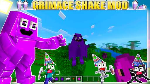 Grimace Shake Mod Minecraft screenshot 1