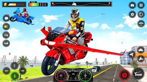 Flying Bike Race - Bike Games screenshot 4
