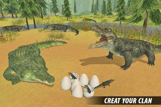 Crocodile Attack Sim: Wild Animal Family Games screenshot 8