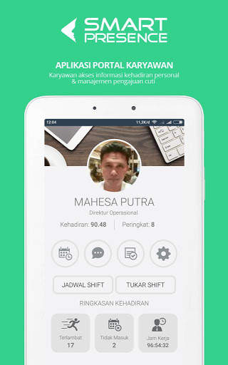 SmartPresence Emp-Aplikasi Ringkasan Data Karyawan screenshot 1
