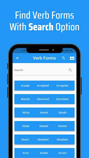 Verb Forms With Telugu Meaning screenshot 4