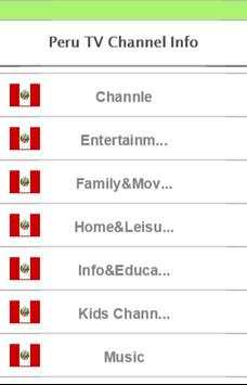 Peru TV Channel Info स्क्रीनशॉट 1