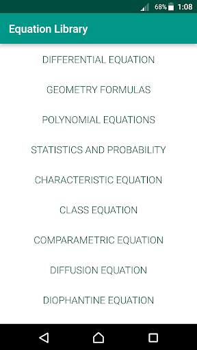 Equation Library 1 تصوير الشاشة
