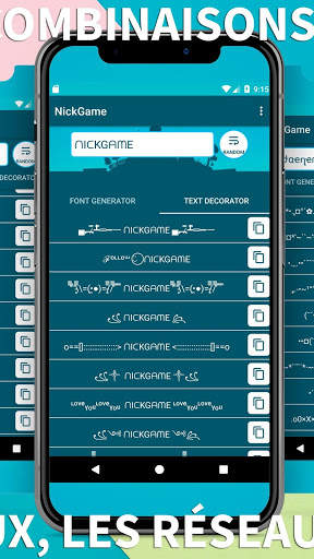Créateur de noms Free Fire, FBR, ... 🎮 NickGame screenshot 2