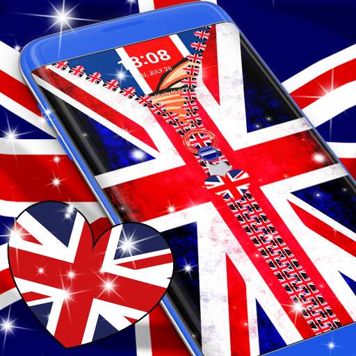 UK Flag Zipper Lock Screen 7.1
