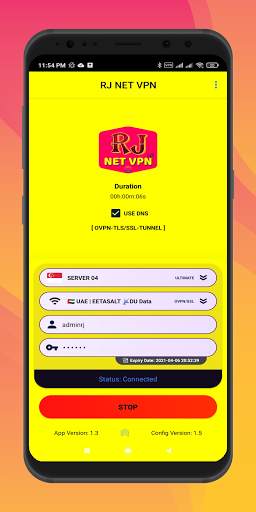 RJ Net VPN screenshot 1