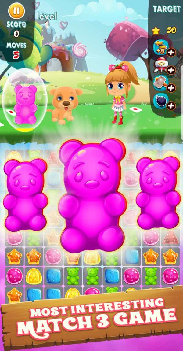 Candy Bears Rush - Match 3 & free matching puzzle screenshot 1