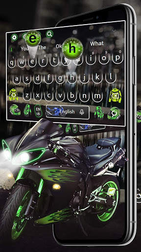 Black Motorbike Keyboard Theme screenshot 1