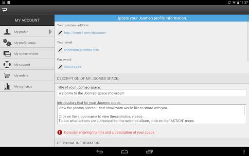 Joomeo - photos sharing screenshot 21