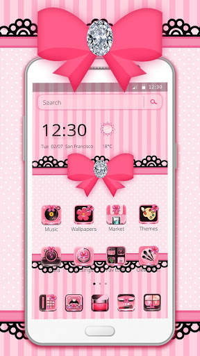 Salmon Lipstick Bowtie Theme screenshot 3