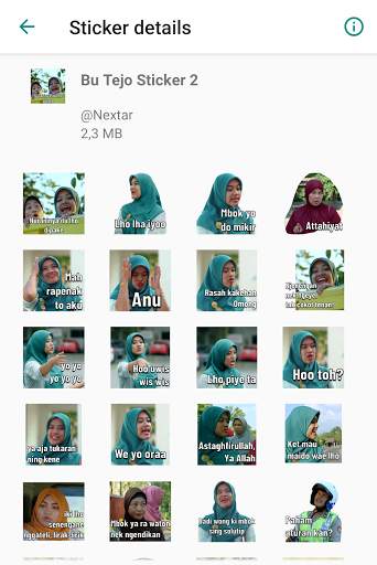 Bu Tejo Tilik - WAStickerApps screenshot 3