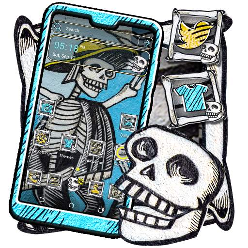 Skull Graffiti Launcher Theme 1.0.0