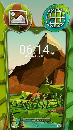Polygon Hill Launcher Theme screenshot 3