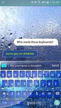 Raindrops theme kika keyboard screenshot 2