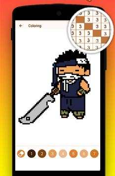 Color By Number Naruto pixel art screenshot 3