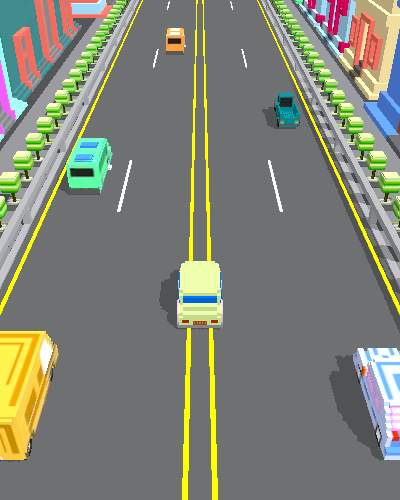 traffic roads Blocky HighWay Mod Racer tomb screenshot 1