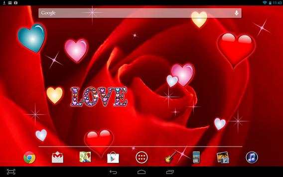 Rose Hearts LWP screenshot 3