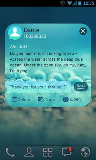 GO SMS Pro Clean Theme EX screenshot 2