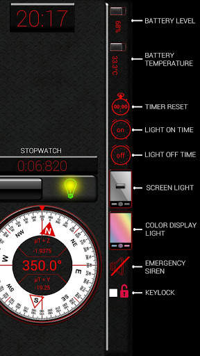 LED Flashlight - Compass screenshot 1