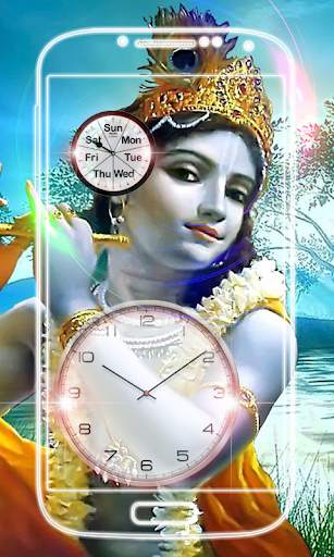 Krishna Clock Live Wallpaper screenshot 7