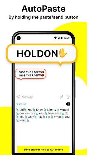 AutoSnap: Auto Paste Keyboard for Texts & Emojis screenshot 3