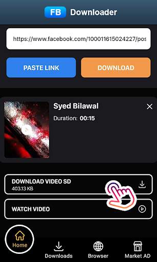 Video Downloader For FB – Video get from facebook screenshot 3