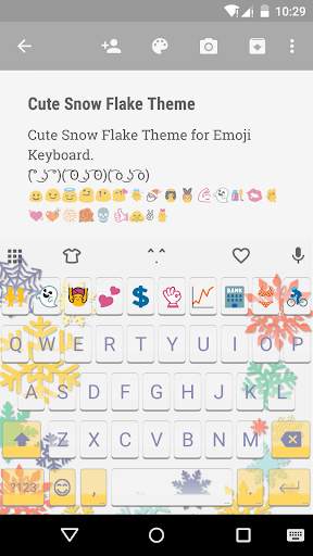 Cute Snow Flake Emoji Keyboard screenshot 1